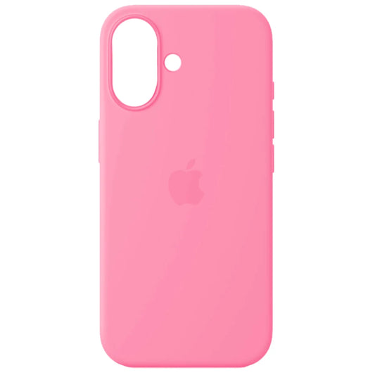Case silicona gamuzado logo apple for iPhone 16 6.1