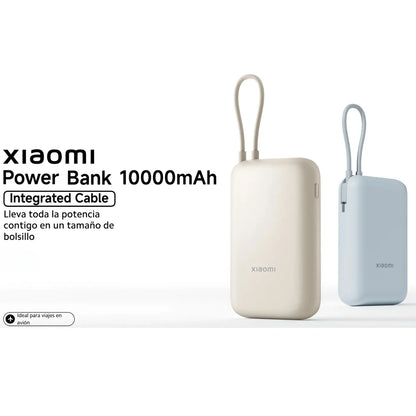 Xiaomi Power Bank 10000mAh | Carga Rápida 22.5w con Cable Integrado