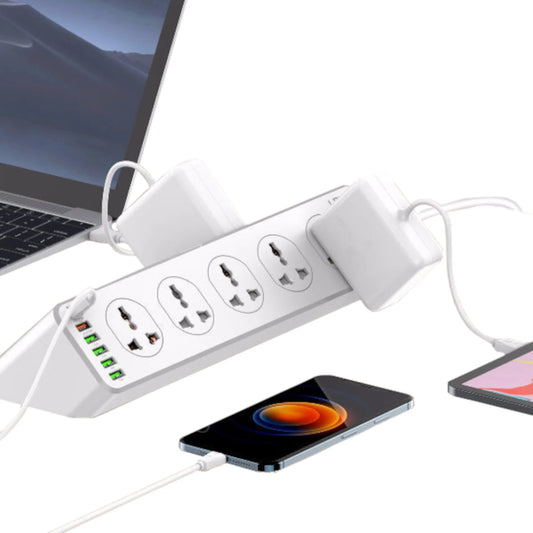 EXTENSIÓN INTELIGENTE LDNIO sc10610 de 10 TOMAS + 5 USB + 1 TYPE C  | CARGA RÁPIDA Y SEGURA