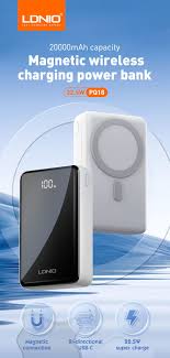 POWER BANK LDNIO 20000MAH CON CARGA RÁPIDA 22.5W Y CARGA INALÁMBRICA MAGNÉTICA