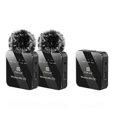 Micrófono Inalámbrico Puluz PU3154B 2 TX + 1 RX | para  iPhone, andoid , Cámaras y Tablets