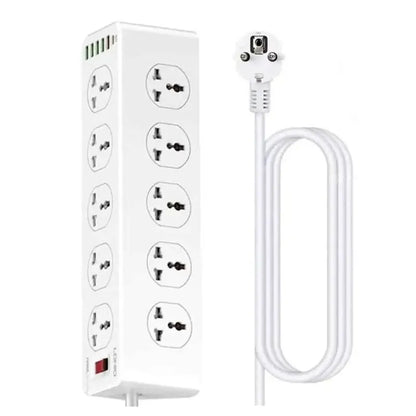 EXTENSIÓN INTELIGENTE LDNIO sc10610 de 10 TOMAS + 5 USB + 1 TYPE C  | CARGA RÁPIDA Y SEGURA