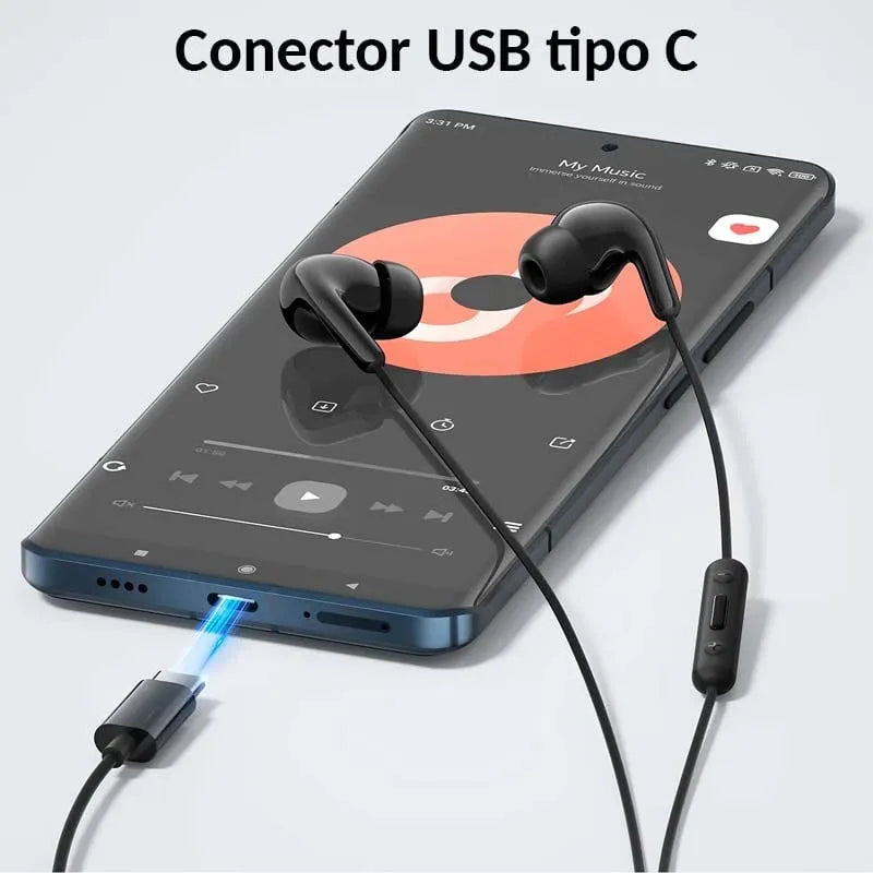 Xiaomi Type-C Earphones | Auriculares con Cable y Conector USB-C | Sonido Estéreo y Micrófono Integrado