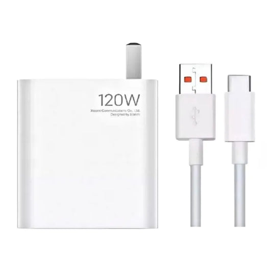 Cargador Xiaomi 120W GaN con Cable USB-C | Ultra Carga Rápida para Dispositivos de Alta Gama