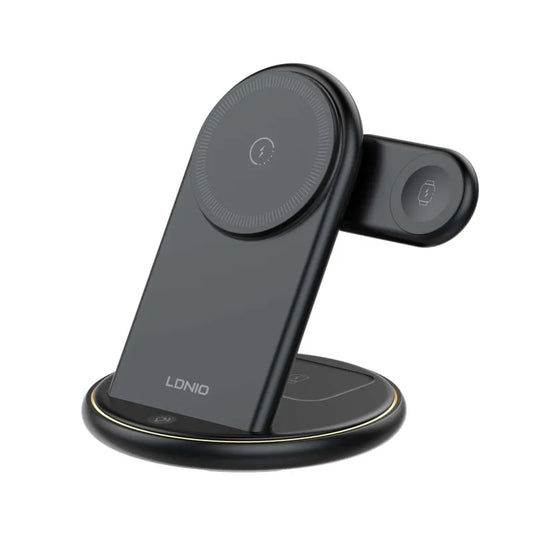 CARGADOR INALÁMBRICO 5 EN 1 LDNIO WL02 | BASE DE CARGA RÁPIDA 15W PARA SMARTPHONE, SMARTWATCH Y AUDÍFONOS